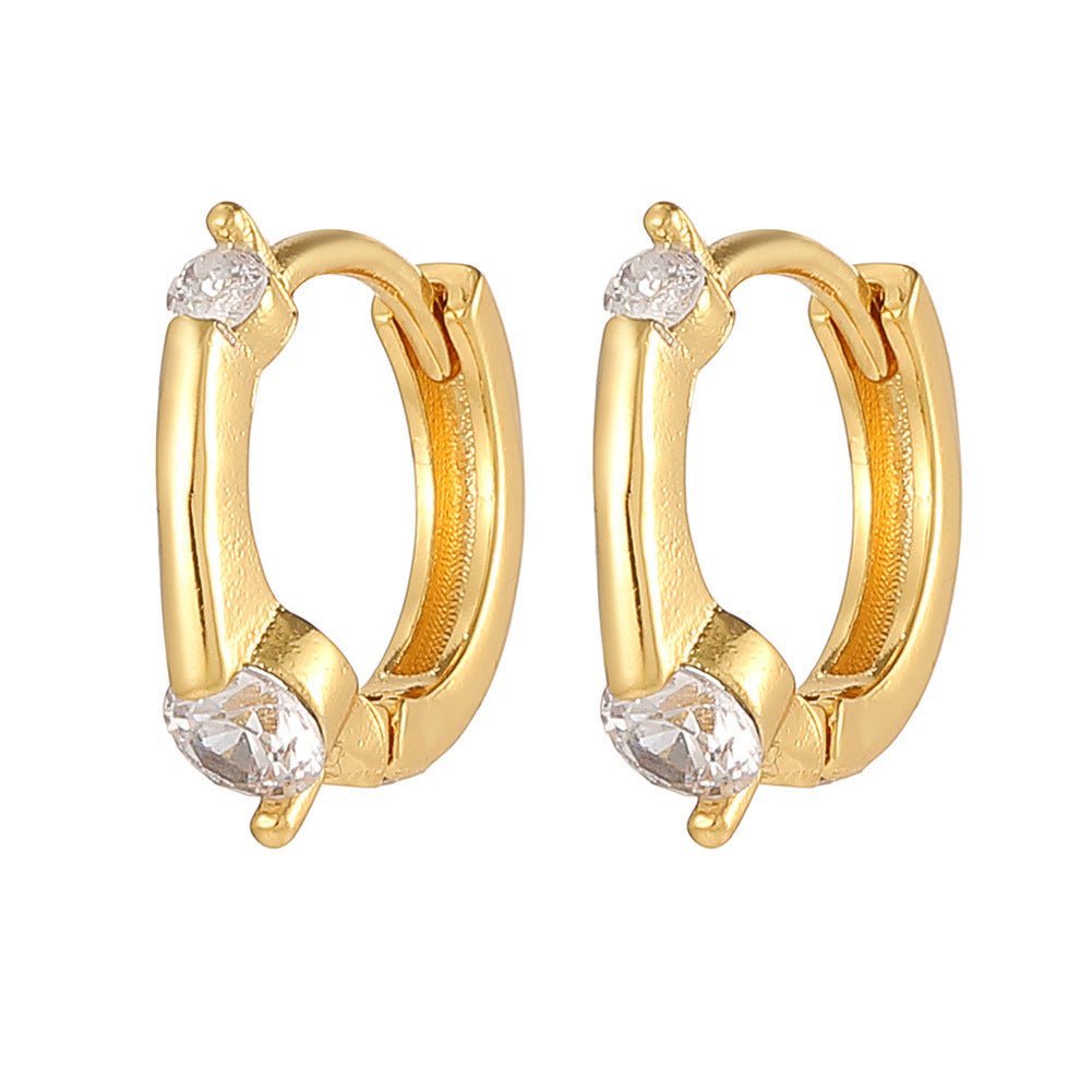 Boucles d'oreilles en cuivre plaqué or 18K.