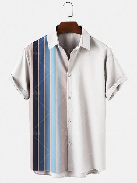 Chemise hawaïenne imprimée 3D décontractée pour hommes, idéale pour les vacances en bord de mer