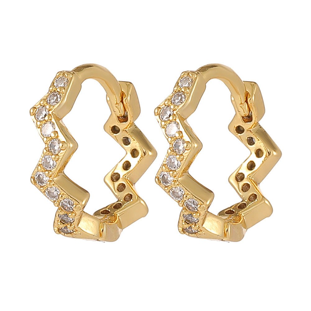 Boucles d'oreilles en cuivre plaqué or 18K.