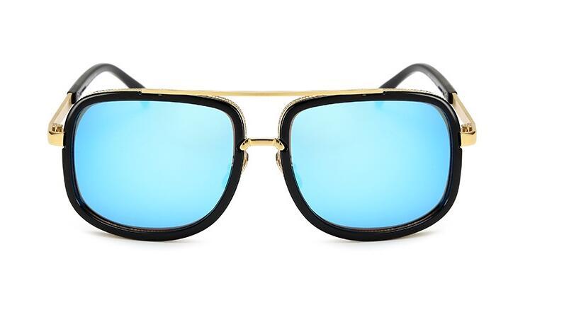 Flat Frame Square Sunglasses for Men Women Luxury Brand Design Celebrity.