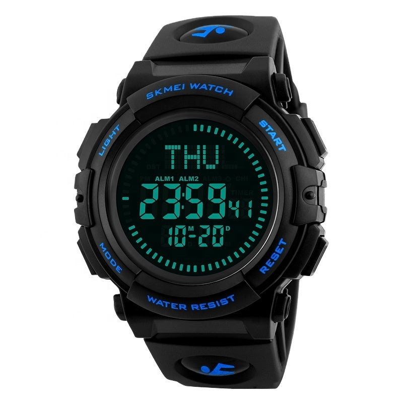 Moment Beauty Men's Multifunctional Watch with Compass Fashion Outdoor Digital Watch