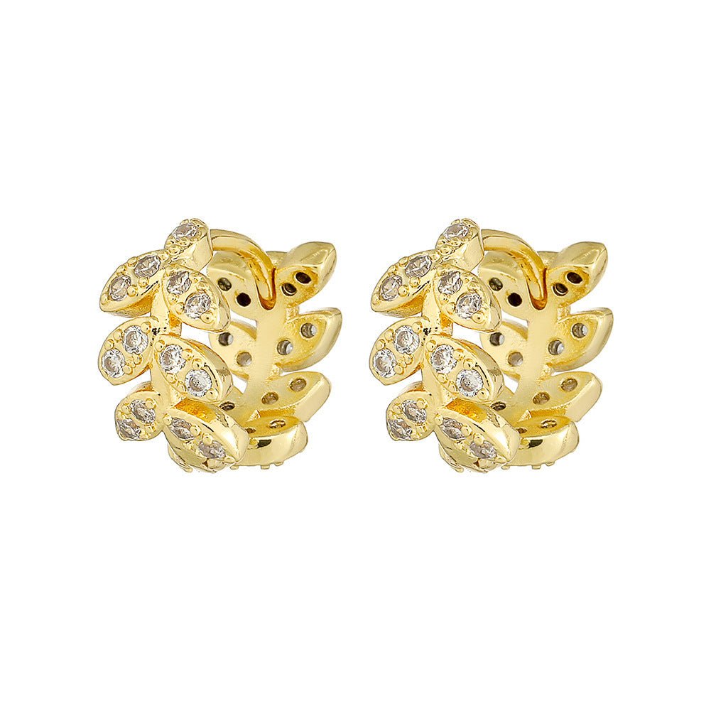 Boucles d'oreilles en cuivre plaqué or 18K.