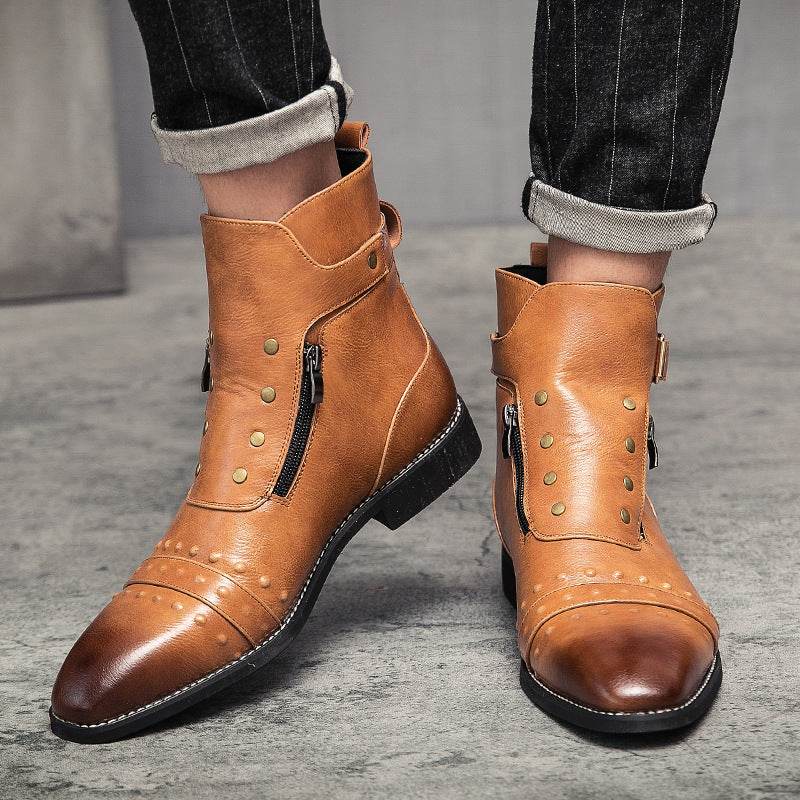 Bottes Martin en cuir pour homme style anglais. - LA TendanceStore multi service