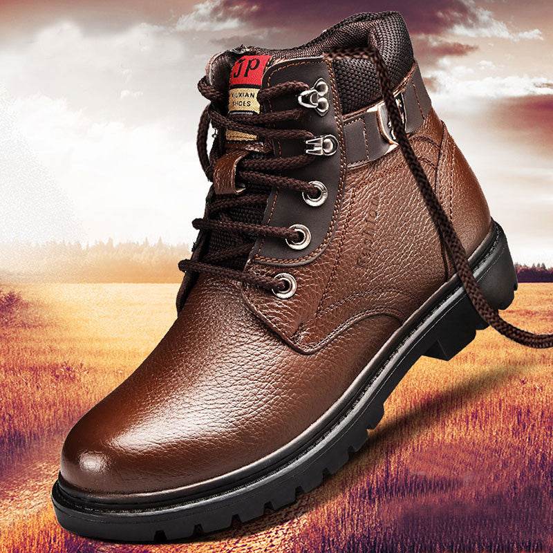 Bottes Martin décontractées pour hommes, avec doublure en polaire chaude - LA TendanceStore multi service