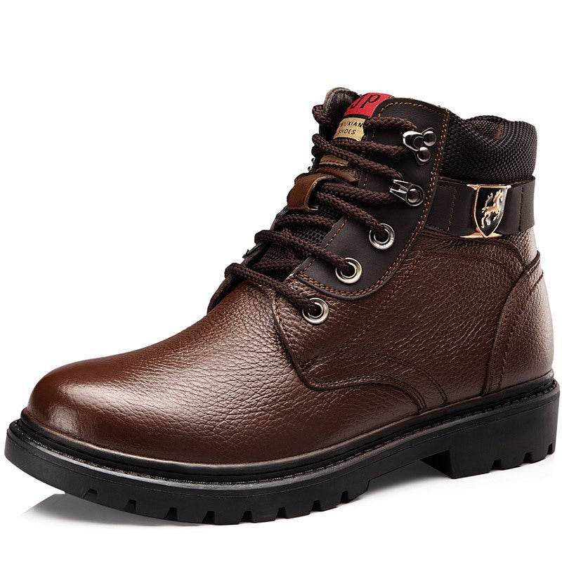 Bottes Martin décontractées pour hommes, avec doublure en polaire chaude - LA TendanceStore multi service