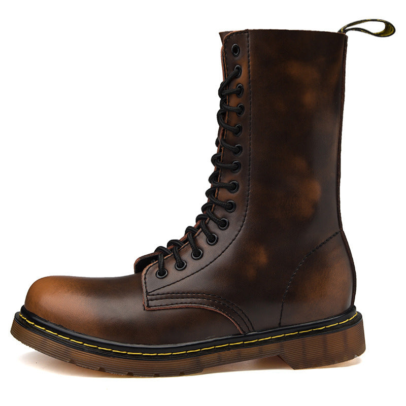 Martin boots, leather for men or women, military style, waterproof and warm.