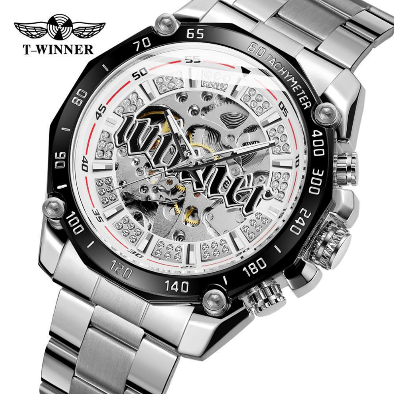 European and American style openwork automatic mechanical watch men's casual fashion watch