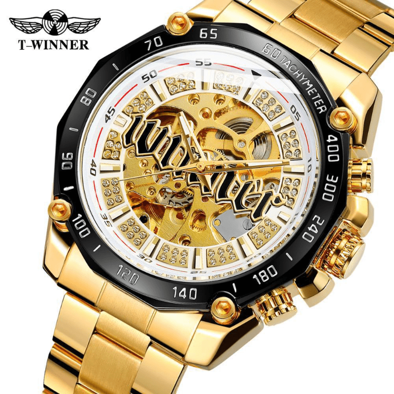 European and American style openwork automatic mechanical watch men's casual fashion watch