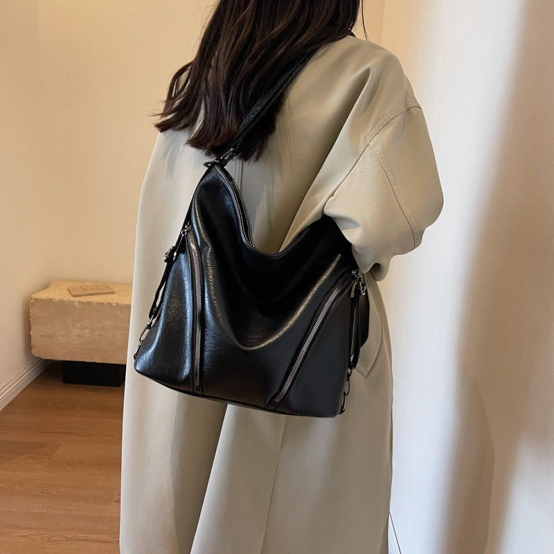 Sac à dos rétro automne-hiver, à la mode, polyvalent, de grande capacité, simple et avec une texture avancée pour les trajets quotidiens