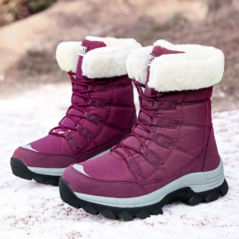 Bottes de neige en coton chaud doublées de velours, chaussures rembourrées de coton - LA TendanceStore multi service