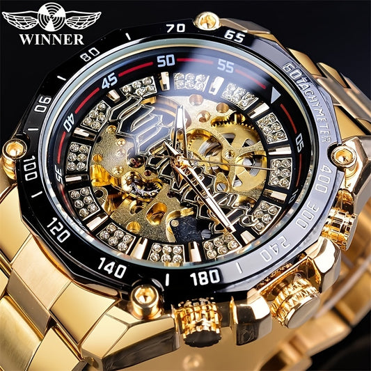 European and American style openwork automatic mechanical watch men's casual fashion watch