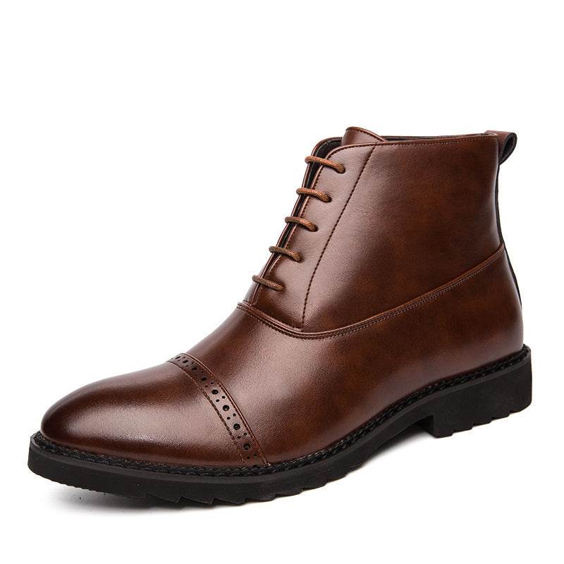 Bottes en cuir rétro décontractées pour hommes - LA TendanceStore multi service