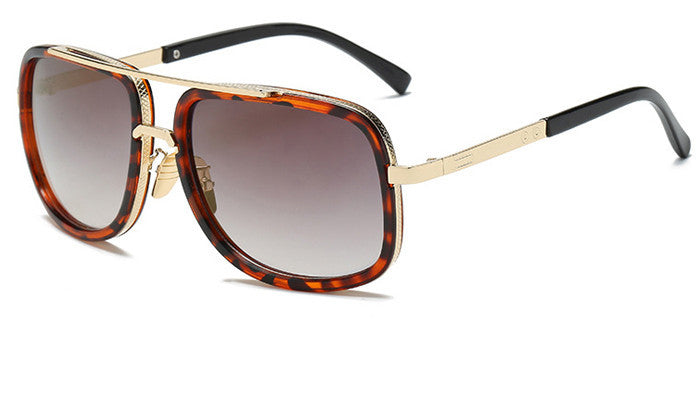 Flat Frame Square Sunglasses for Men Women Luxury Brand Design Celebrity.