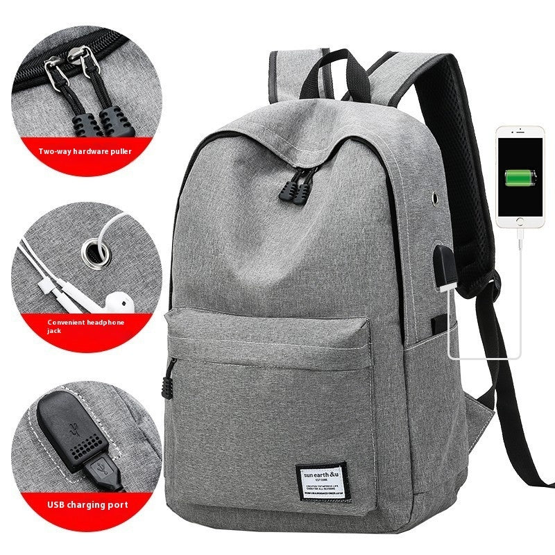 College Student Backpack Large Capacity Korean Style Travel Bag for Men and Women