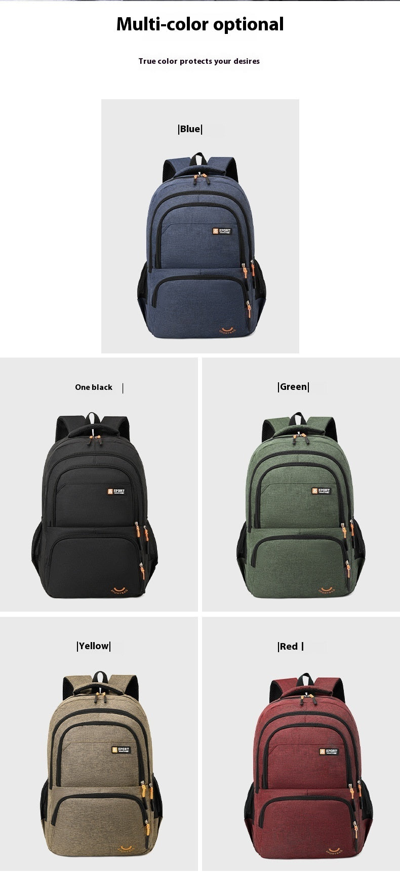 Men's backpack large capacity outdoor casual computer business college students backpack