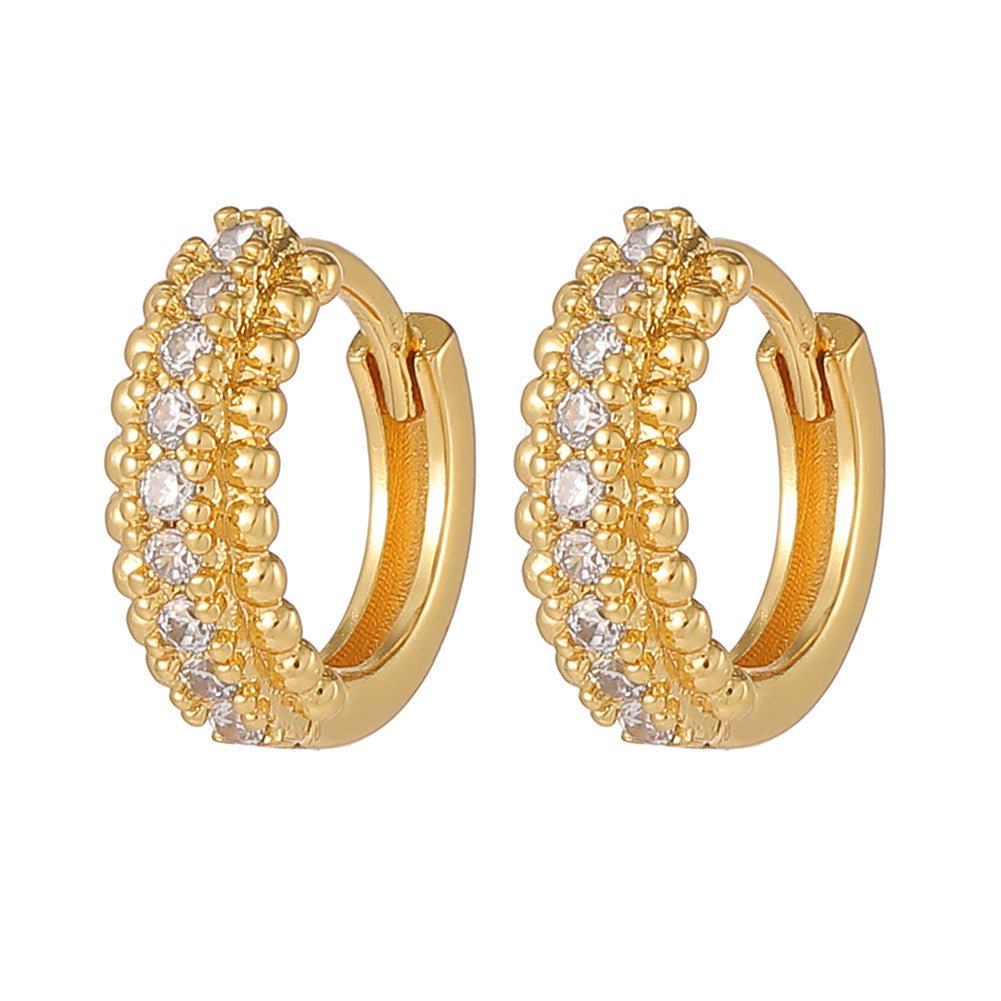 Boucles d'oreilles en cuivre plaqué or 18K.