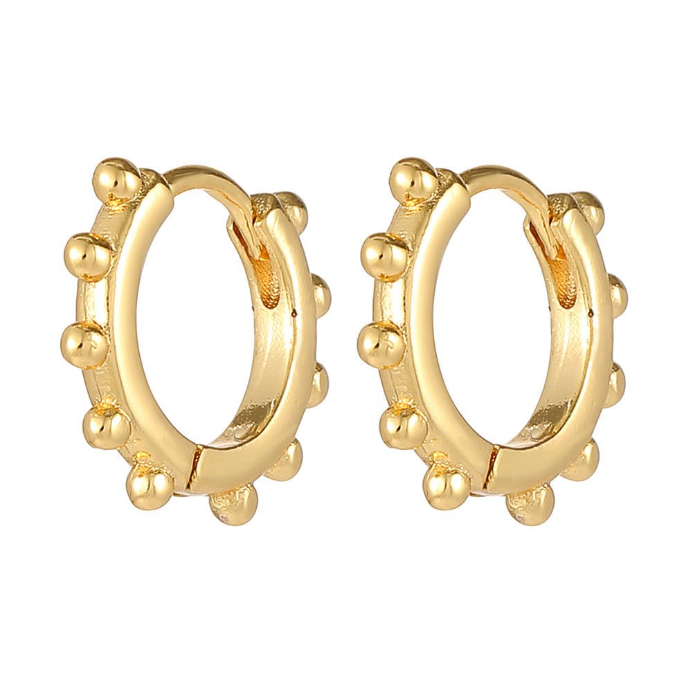 Boucles d'oreilles en cuivre plaqué or 18K.