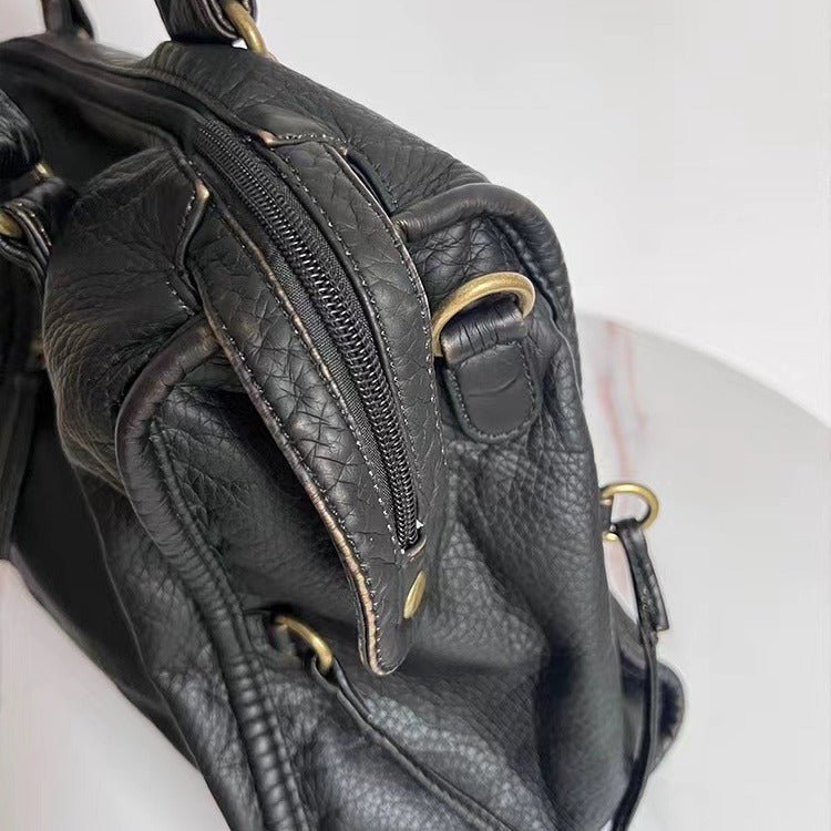 Sac messager à bandoulière style rétro biker français