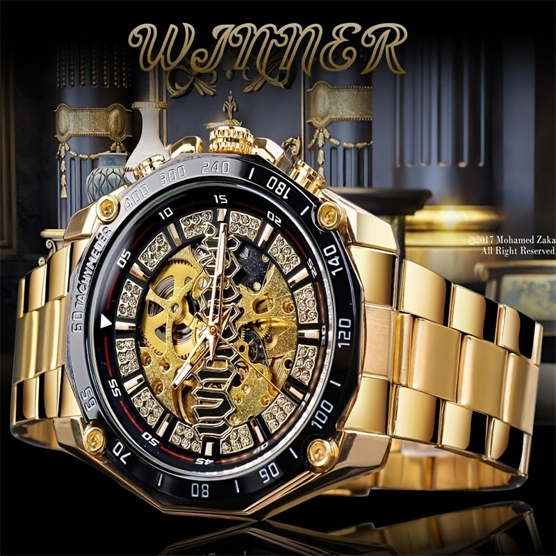 European and American style openwork automatic mechanical watch men's casual fashion watch