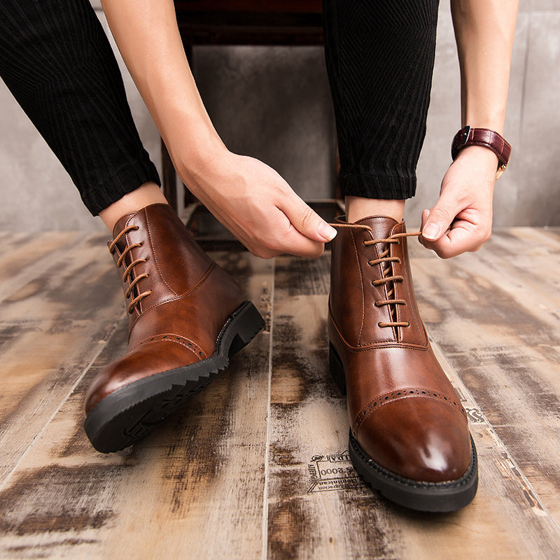 Chaussures pour homme, grande taille, style rétro britannique et décontracté.