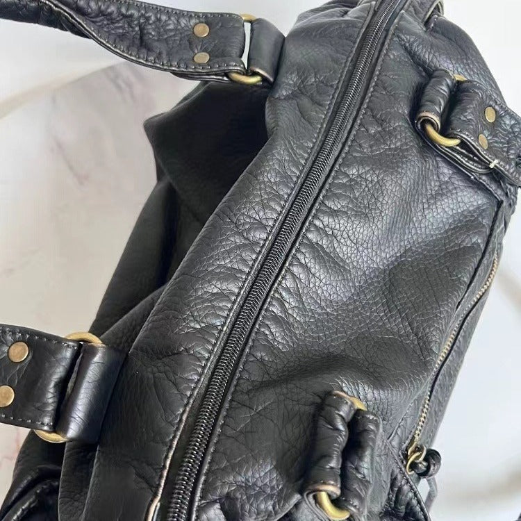 Sac messager à bandoulière style rétro biker français