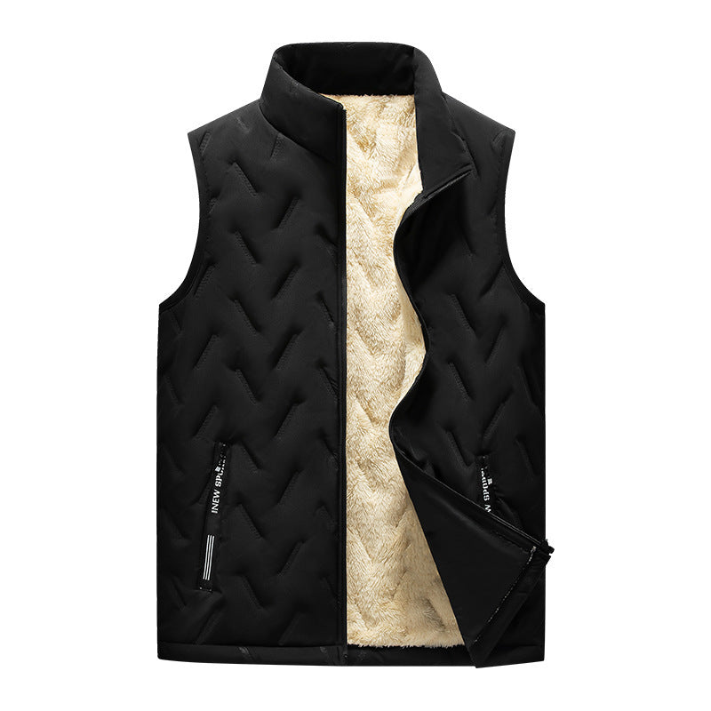 Gilet en coton épais et chaud pour homme.