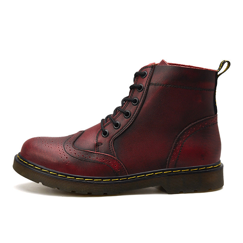 Nouvelles bottes d'hiver Martin pour hommes, bottes montantes