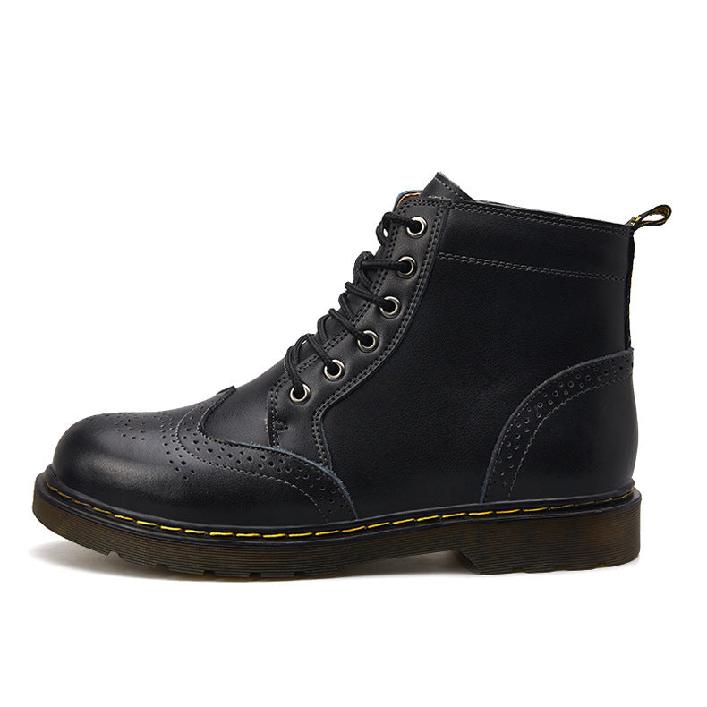 Nouvelles bottes d'hiver Martin pour hommes, bottes montantes