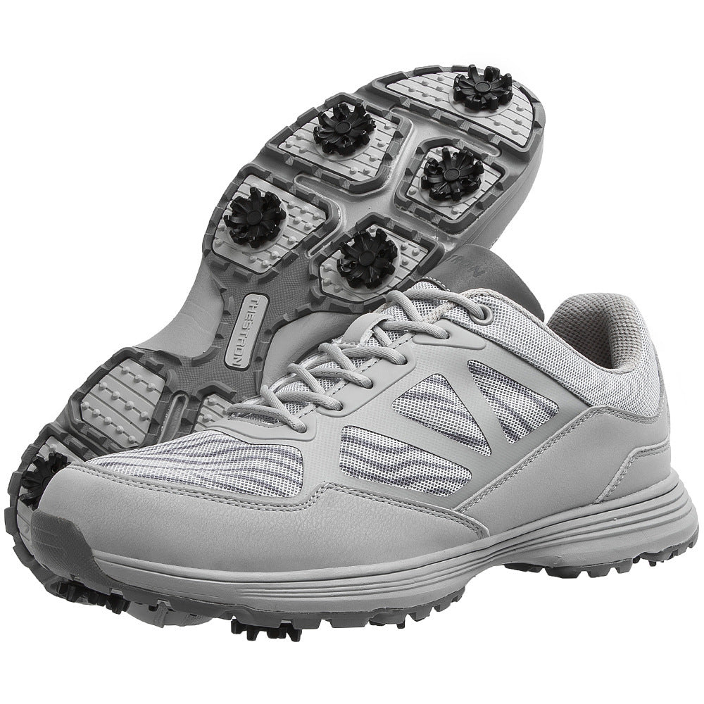 Men's Waterproof Golf Shoes Large Size with Studs for Sports and Leisure