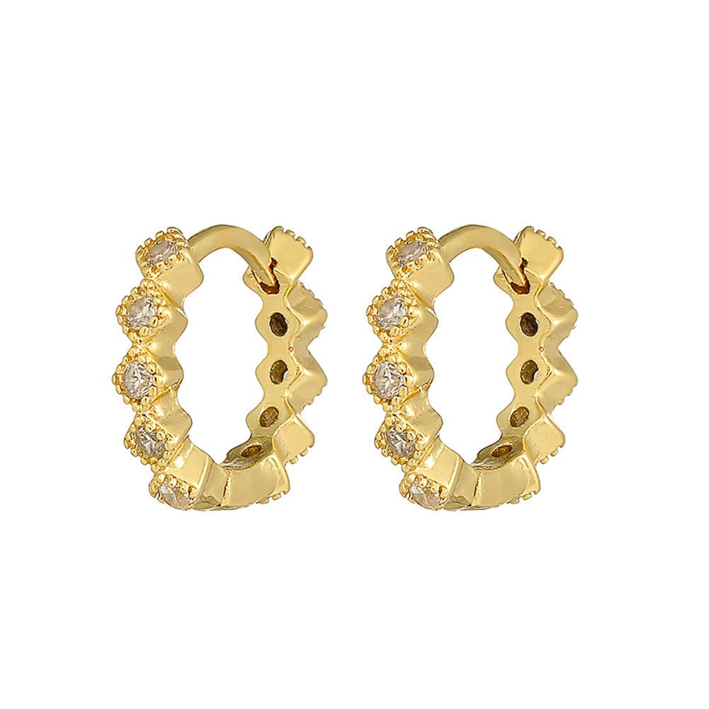 Boucles d'oreilles en cuivre plaqué or 18K.