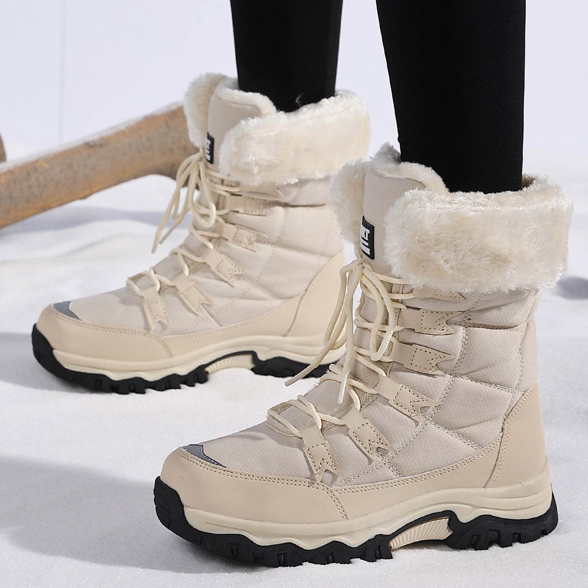 Bottes de neige en coton chaud doublées de velours, chaussures rembourrées de coton - LA TendanceStore multi service