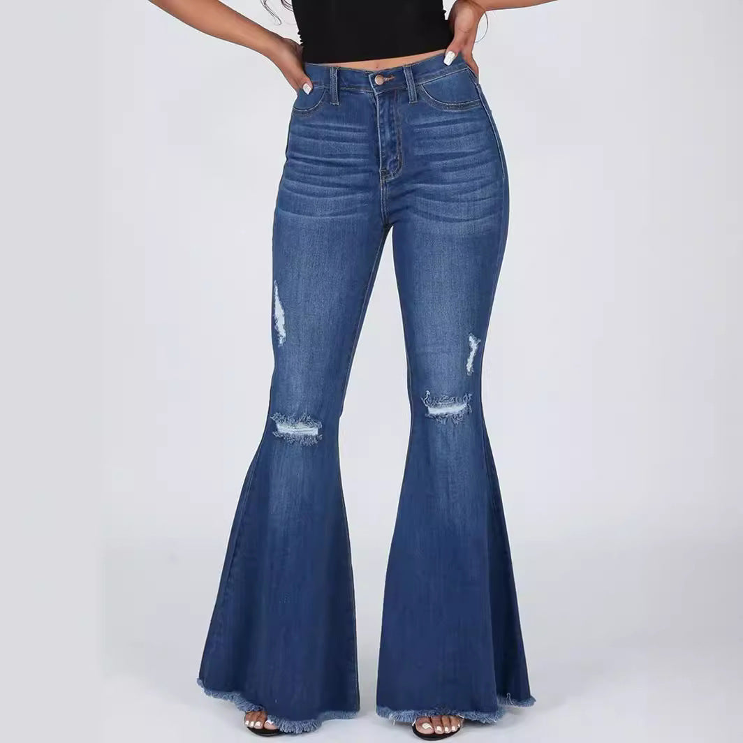 Nouveaux jeans slim taille mi-haute pour femmes, automne et hiver