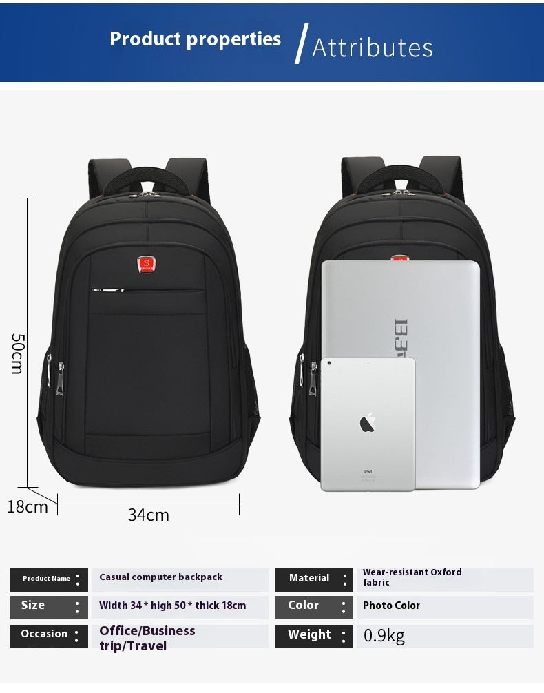 Men's Business Backpack Large Capacity Casual Travel