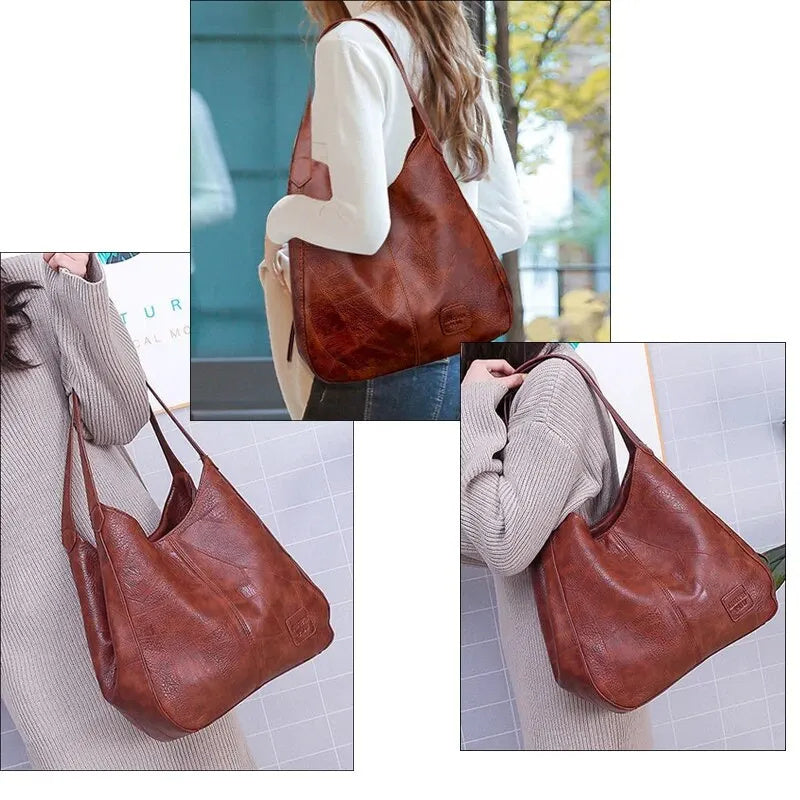 Sac à main en cuir vintage, sac à épaules imprimé marbre LA TendanceStore multi service