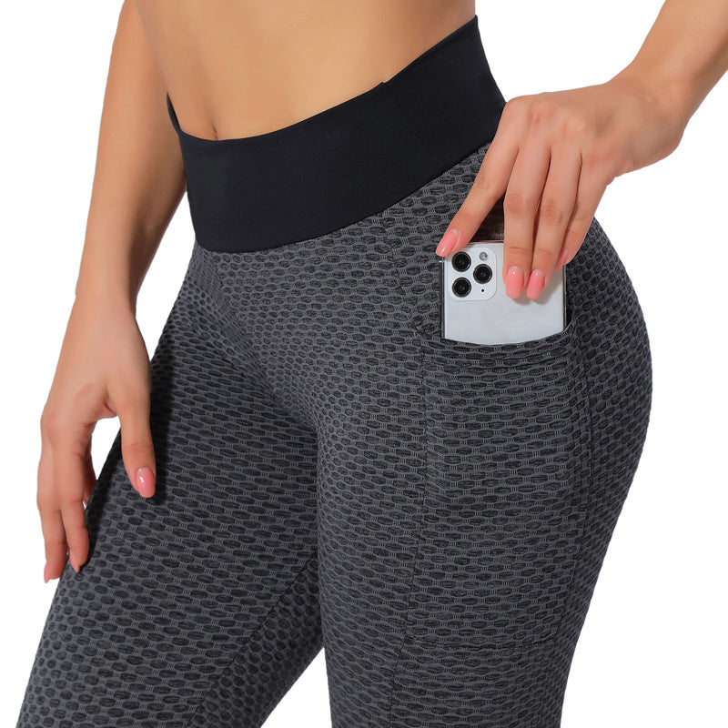 Pantalons de Yoga de Sport pour Femmes, avec Taille Relevable et Effet Liftant pour les Hanches.