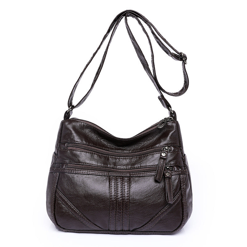 Women's Large Capacity Soft Leather Shoulder Bag