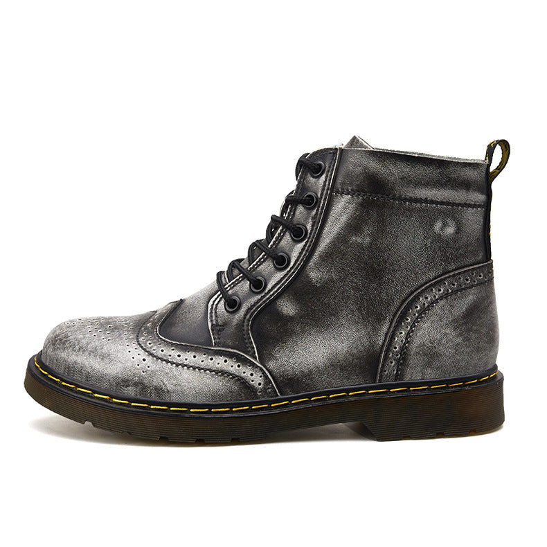 Nouvelles bottes d'hiver Martin pour hommes, bottes montantes