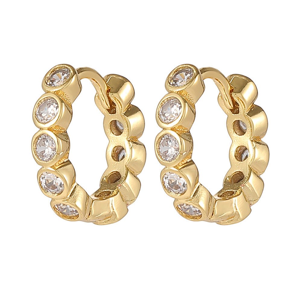 Boucles d'oreilles en cuivre plaqué or 18K.