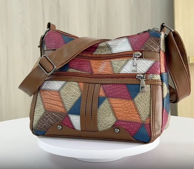 Sac à bandoulière en Cuir souple classique multicolore adaptée pour femme LA TendanceStore multi service