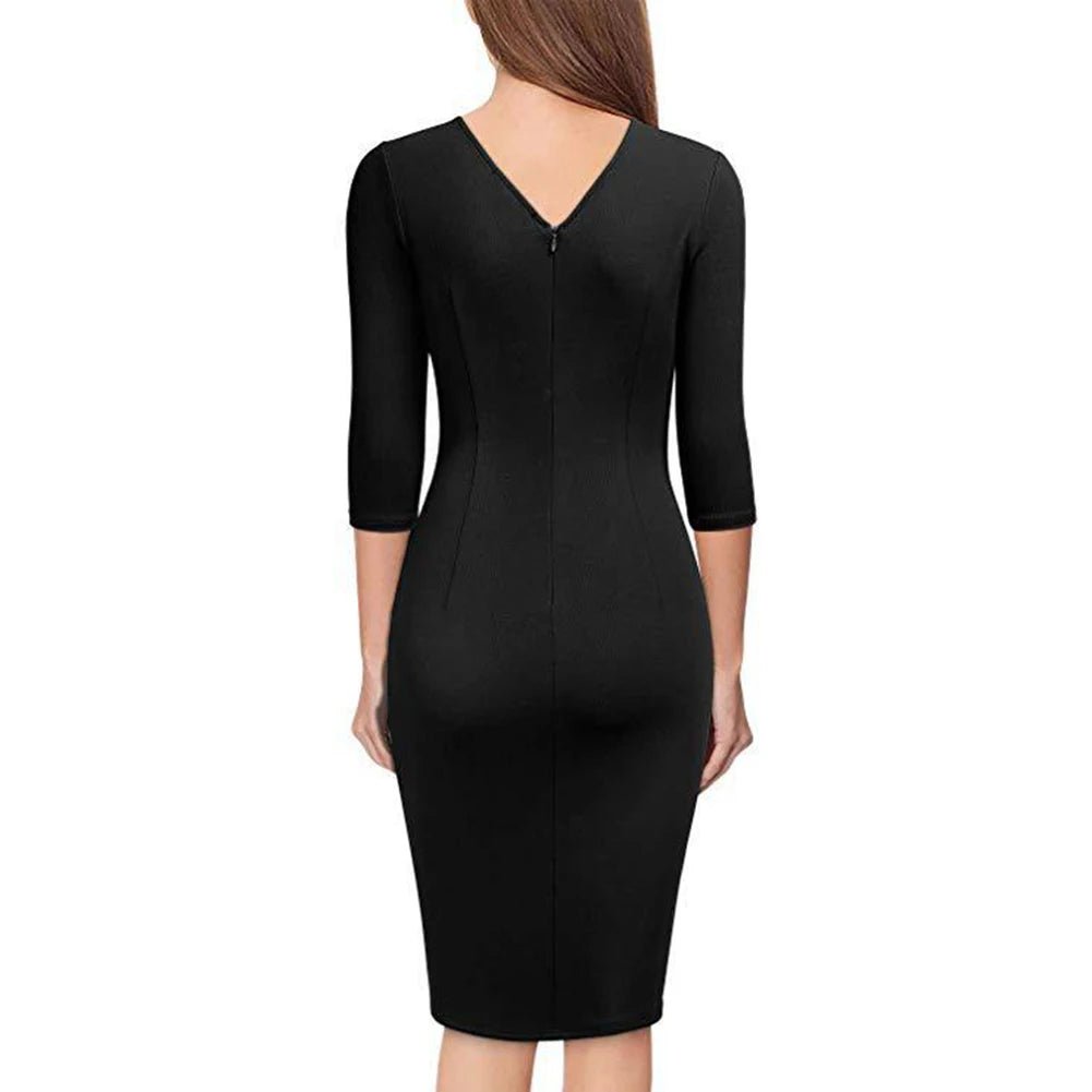 Robe ceinturée taille haute pour femme, robe élégante LA TendanceStore multi service