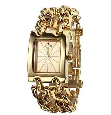 G & D-Montre en diamant pour femme, quartz, cadran rectangulaire, bracelet, horloge, biscuits de luxe, horloge pour femme LA TendanceStore multi service