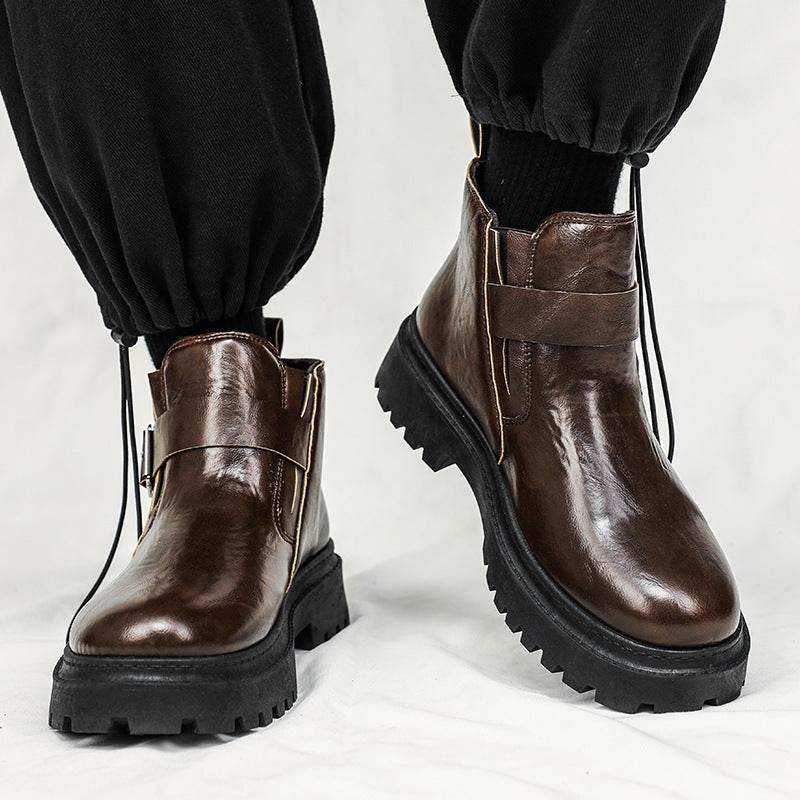 Bottes Martin décontractées de haute qualité pour extérieur, en cuir PU, imperméables - LA TendanceStore multi service