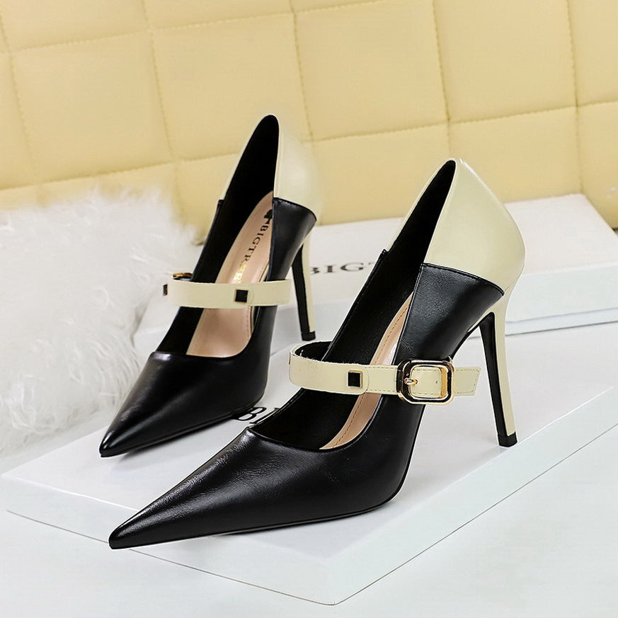 Women's Retro High Heel Shoes Stiletto Heel