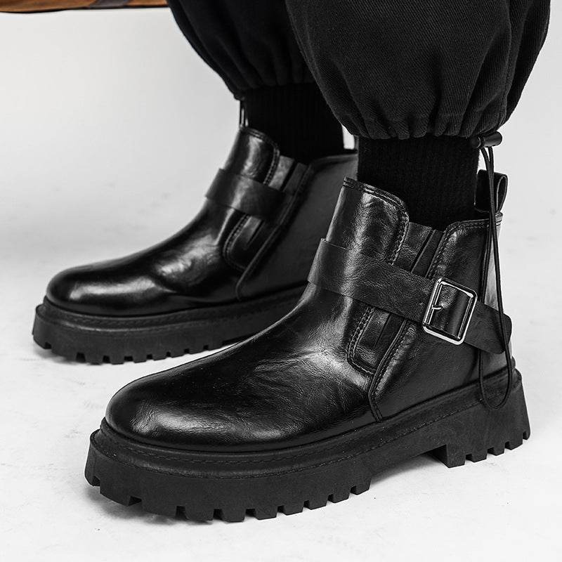 Bottes Martin décontractées de haute qualité pour extérieur, en cuir PU, imperméables - LA TendanceStore multi service