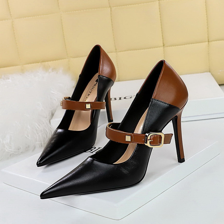 Women's Retro High Heel Shoes Stiletto Heel