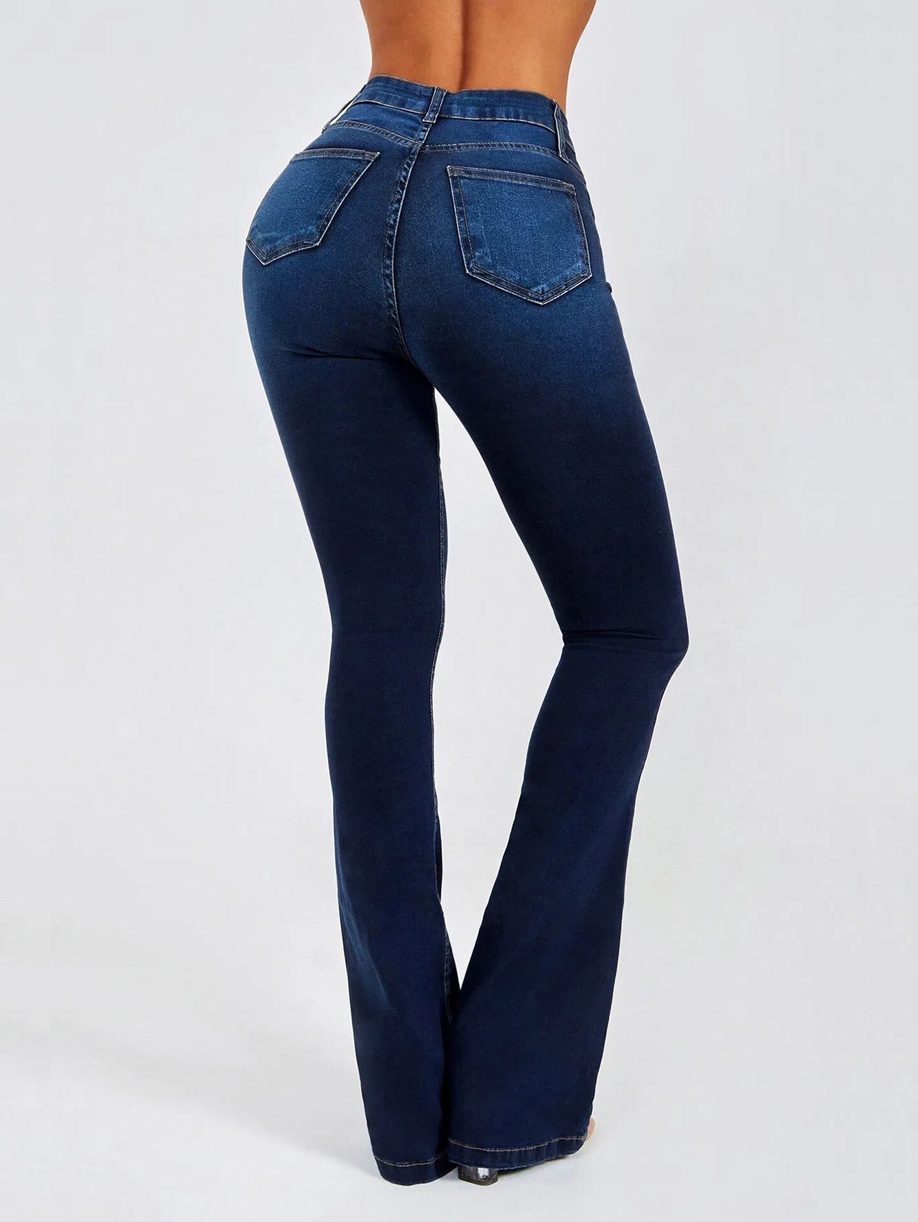 Jeans taille haute slim stretch pour femme