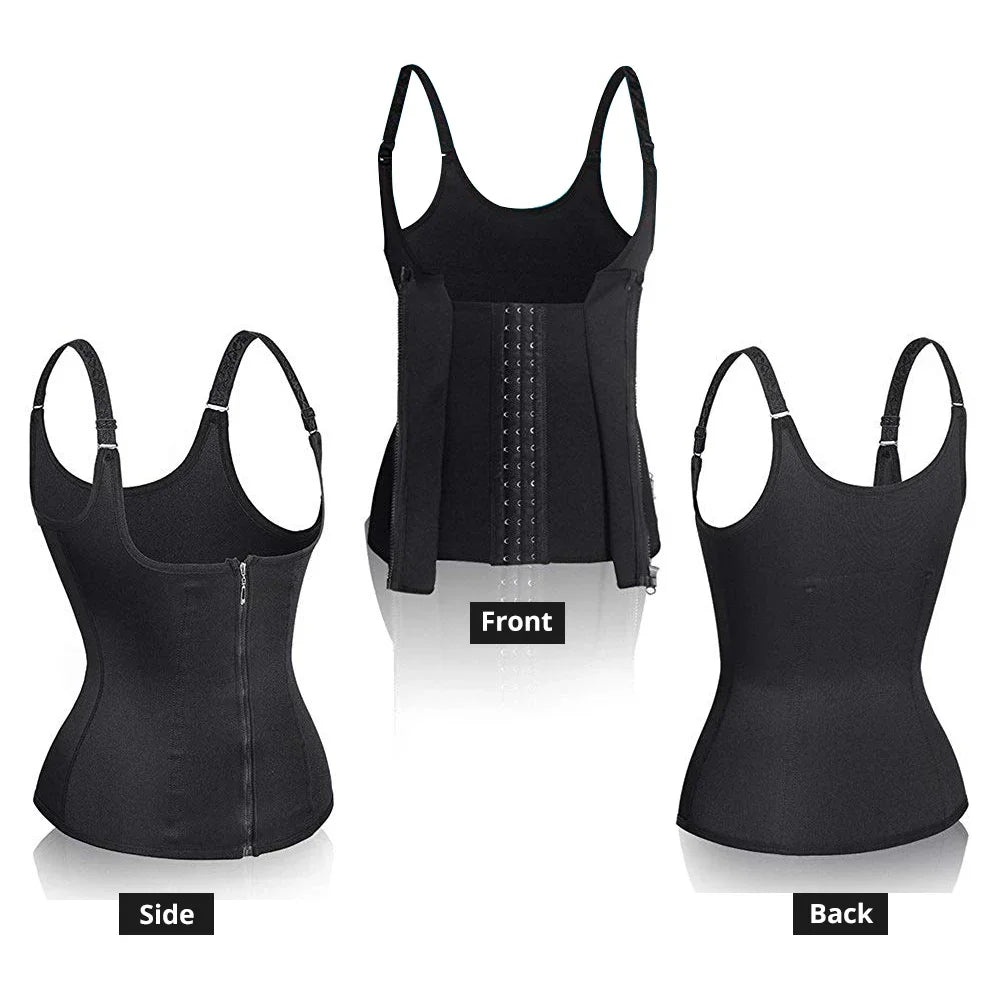 Haut précieux d'entraînement de taille pour les femmes, fermeture éclair, Body Shaper, TUNIfibrControl, vêtements de sport pour femmes, sous-vêtements saillants