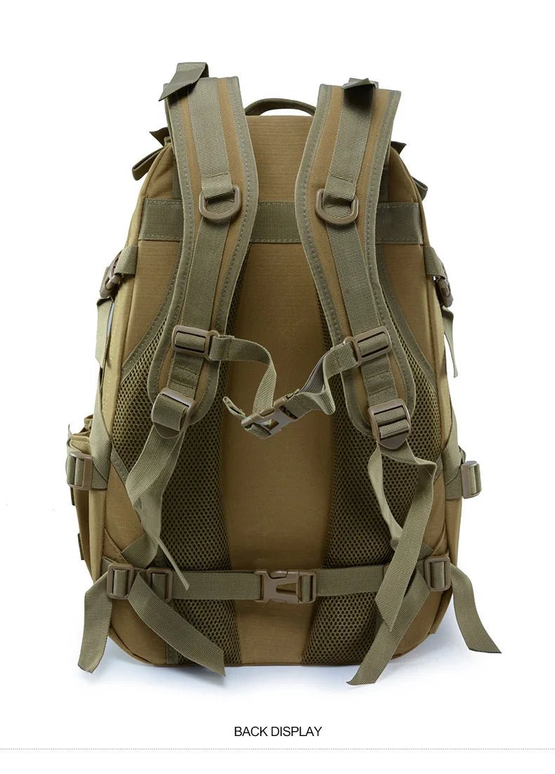 Sac à dos de camping 40L pour hommes, sac de voyage, sac à dos tactique Molle pour l'escalade, randonnée, sac de pêche réfléchissant pour activités extérieures. LA TendanceStore multi service