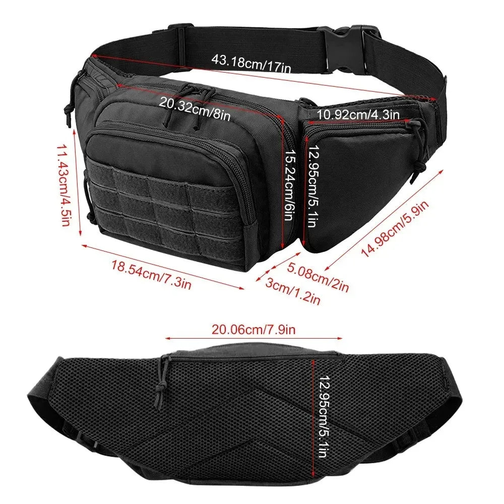 Molle Gun Holster Fanny Pack, Fits for Glock K Ruger S&amp;WM&amp;P Shield, Fits US Sig aisser 105field Beretta Kimber Walther