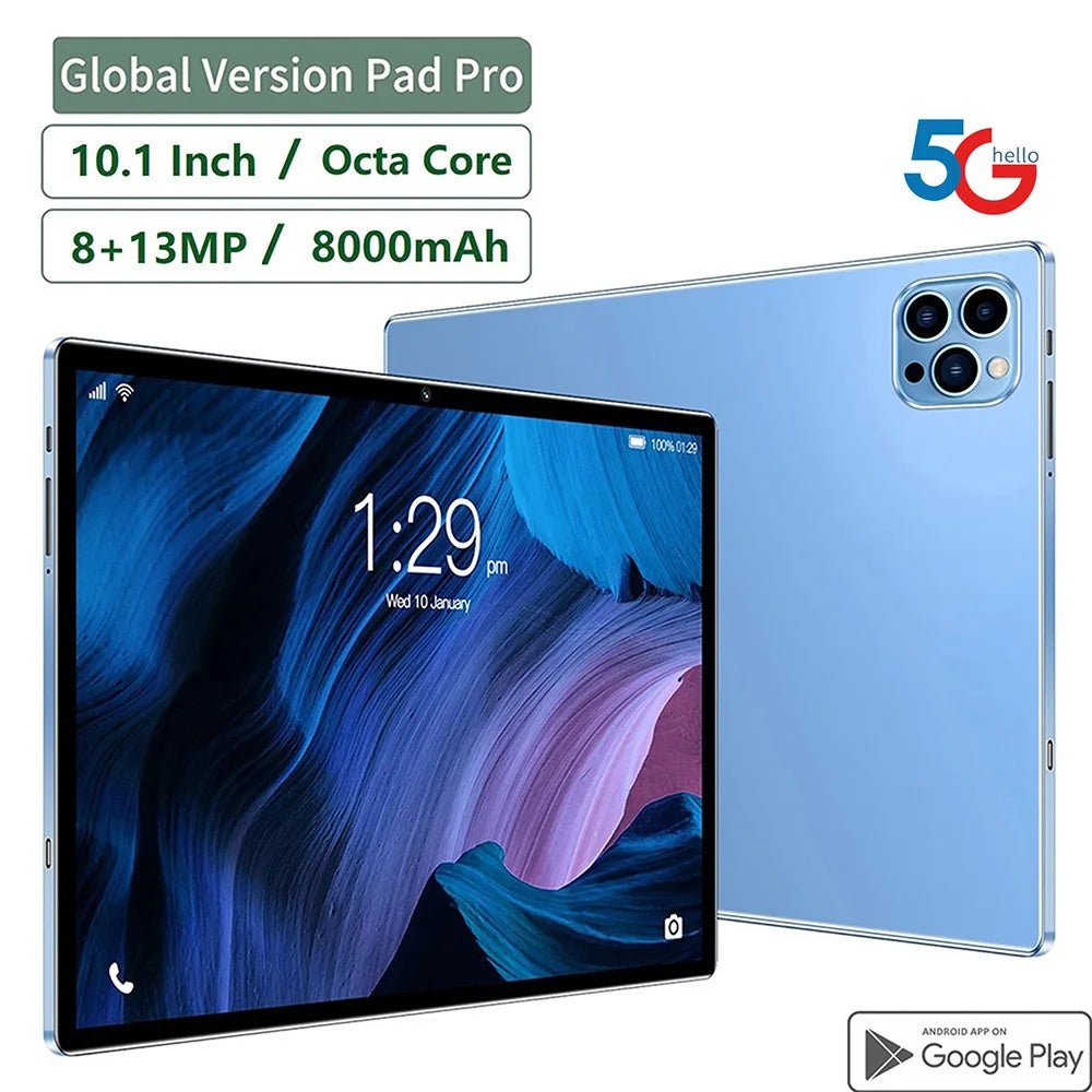 Tablette PC Android 5G Pad, 10.1 pouces, Octa Core, 8 Go de RAM, 512 Go de ROM, 4G Permanence, LA TendanceStore multi service